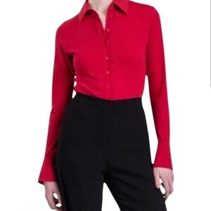 Anne Fontaine Nuage Shirt Long Sleeve Pima Jersey Shirt 10